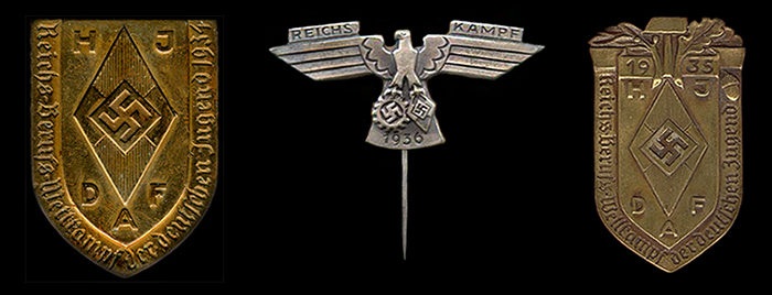 1934/35/36 National Trade Competition participants badges